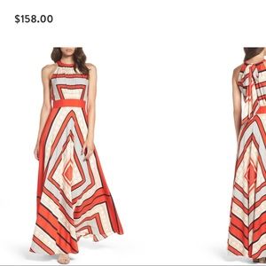 NWOT- Eliza J scarf fit and flare maxi dress
